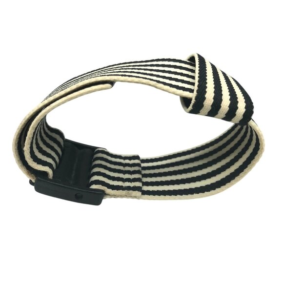 Retro Elastic Band Striped Belt Bracelet, 80s Unisex Vintage - Picture 3 of 5